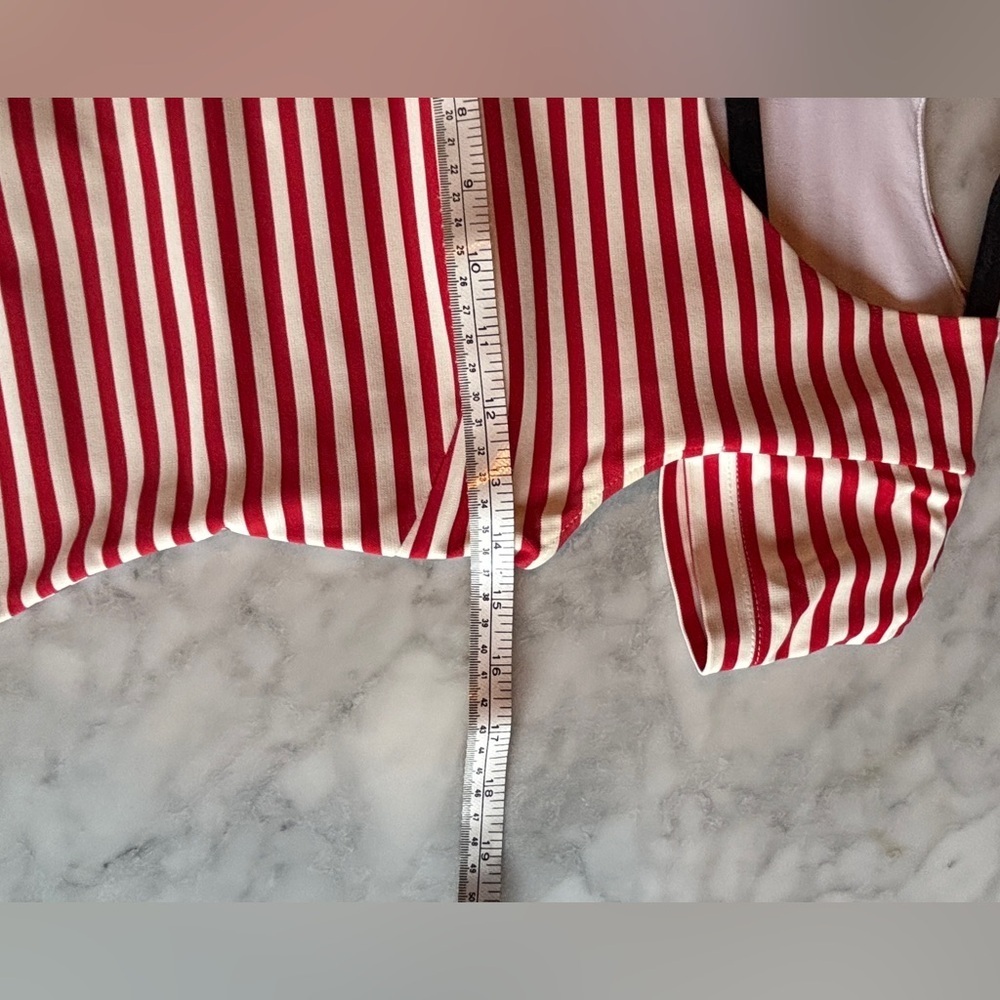 Colcci red and white striped bodycon dress size S short sleeve - Picture 11 of 15